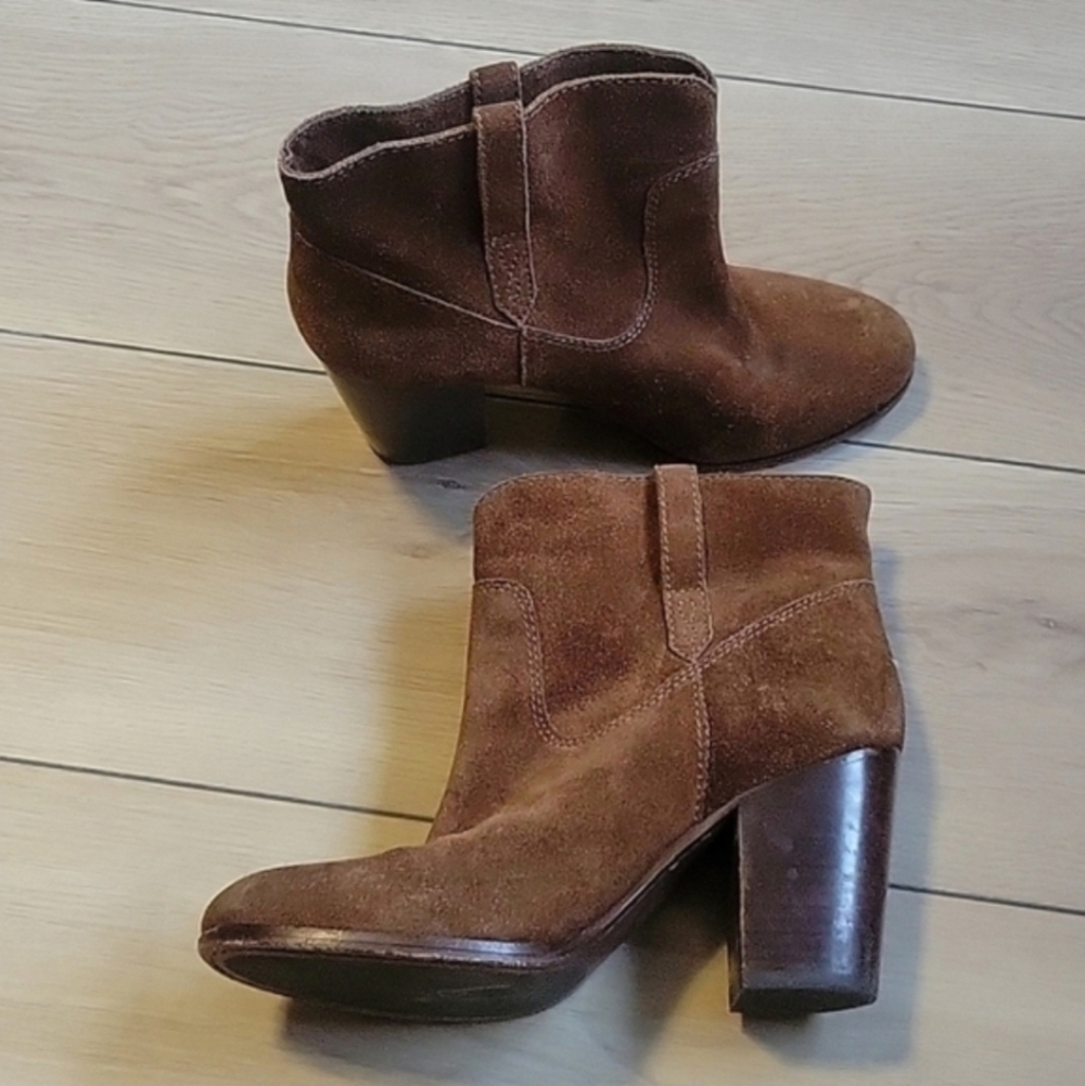 Frye Women Ankle Boot  Brown  Leather Suede Size 8.5